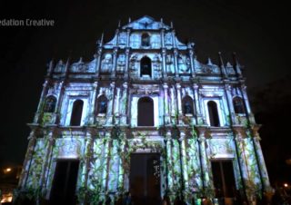 2015澳門光影節 大三巴牌坊光雕表演 – 光之仙境