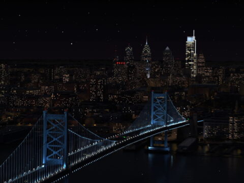 Comcast Center Xmas Show Philly Flyover 2021